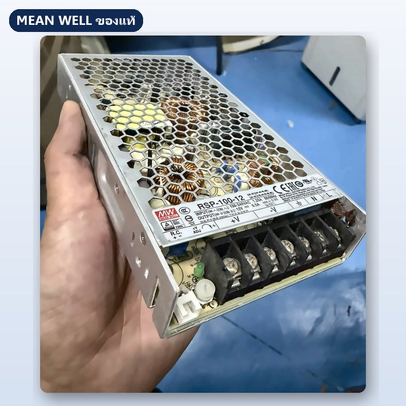 Mean Well RSP-100-12 มือสอง สวิตชิ่ง พาวเวอร์ซัพพลาย มี PFC 100W 12V ของแท้ เทสก่อนส่ง