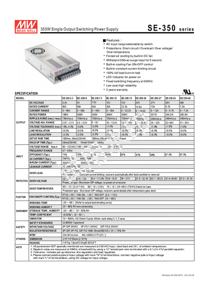 มือสอง รุ่นSE-350 350W ประหยัด LED/CCTV/ป้ายกล่องไฟ/ไฟถนน/Indoor/Laser/CNC/อุตสาหกรรม/ลำโพง