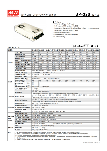 มือสอง รุ่นSP-320 320W ประหยัด LED/CCTV/ป้ายกล่องไฟ/ไฟถนน/Indoor/Laser/CNC/ลำโพง/อุตสาหกรรม