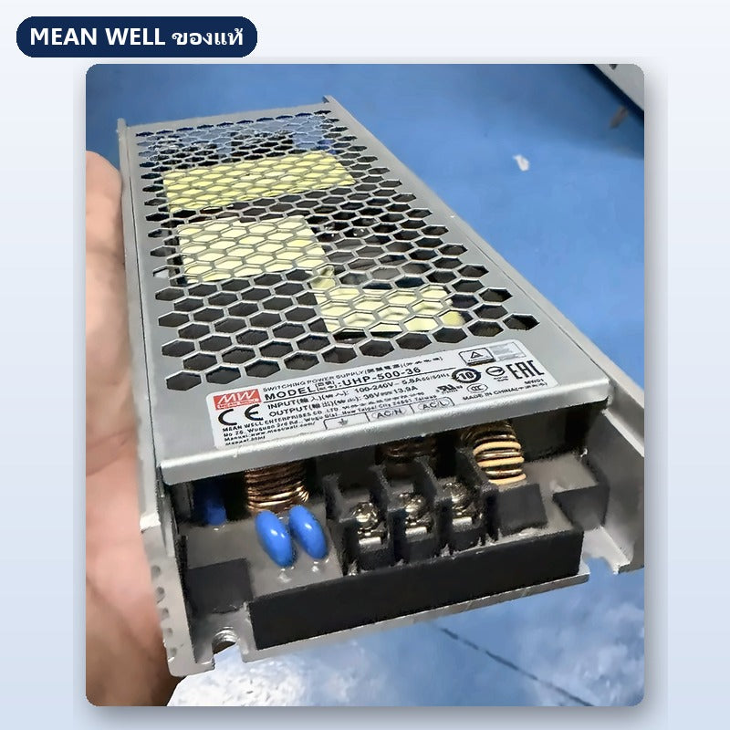 Mean Well UHP-500-36 มือสอง พาวเวอร์ซัพพลาย บางพิเศษ ไม่มีพัดลม 500W 36V ใช้กับแอมป์ได้ ของแท้ เทสก่อนส่ง